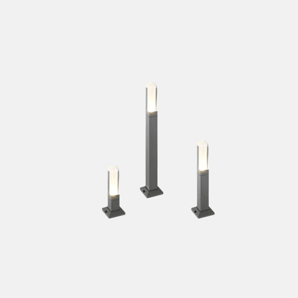 Modern Black Rectangular Outdoor Path Light 