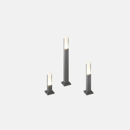 Modern Black Rectangular Outdoor Path Light 