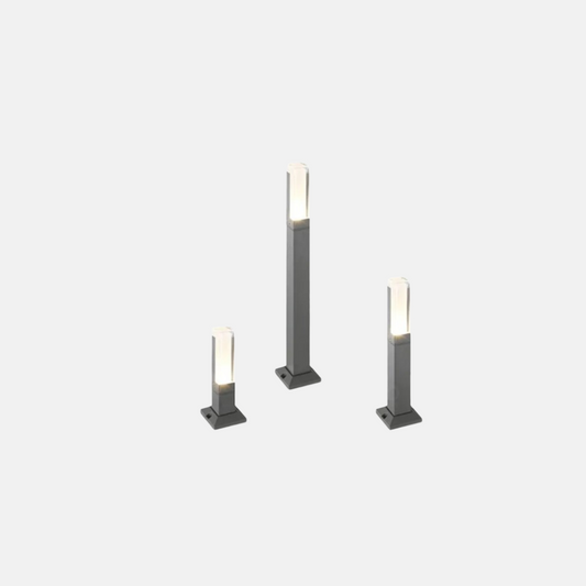 Modern Black Rectangular Outdoor Path Light 