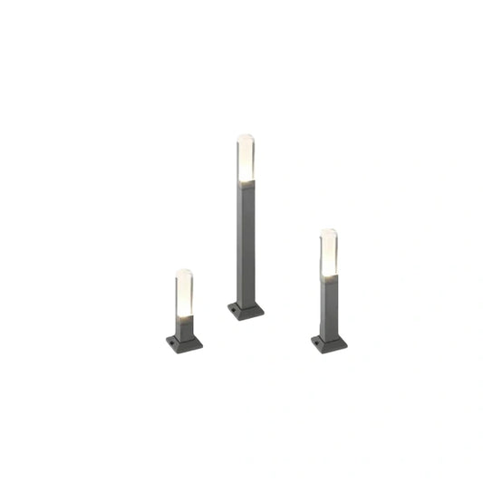 Arcato Modern Black LED Path Light – Outdoor Metal Sensor Lamp for Garden/Terrace