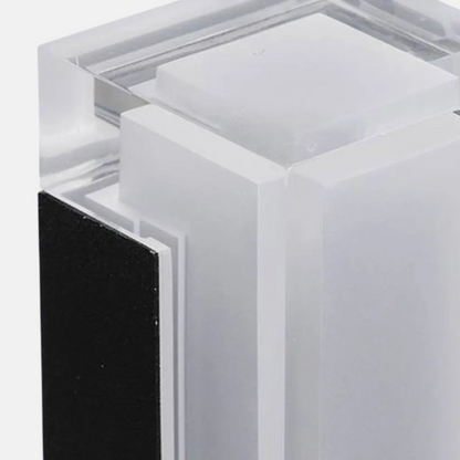 Modern Black Rectangular Sensor Outdoor Path Light  Acrylic Detail