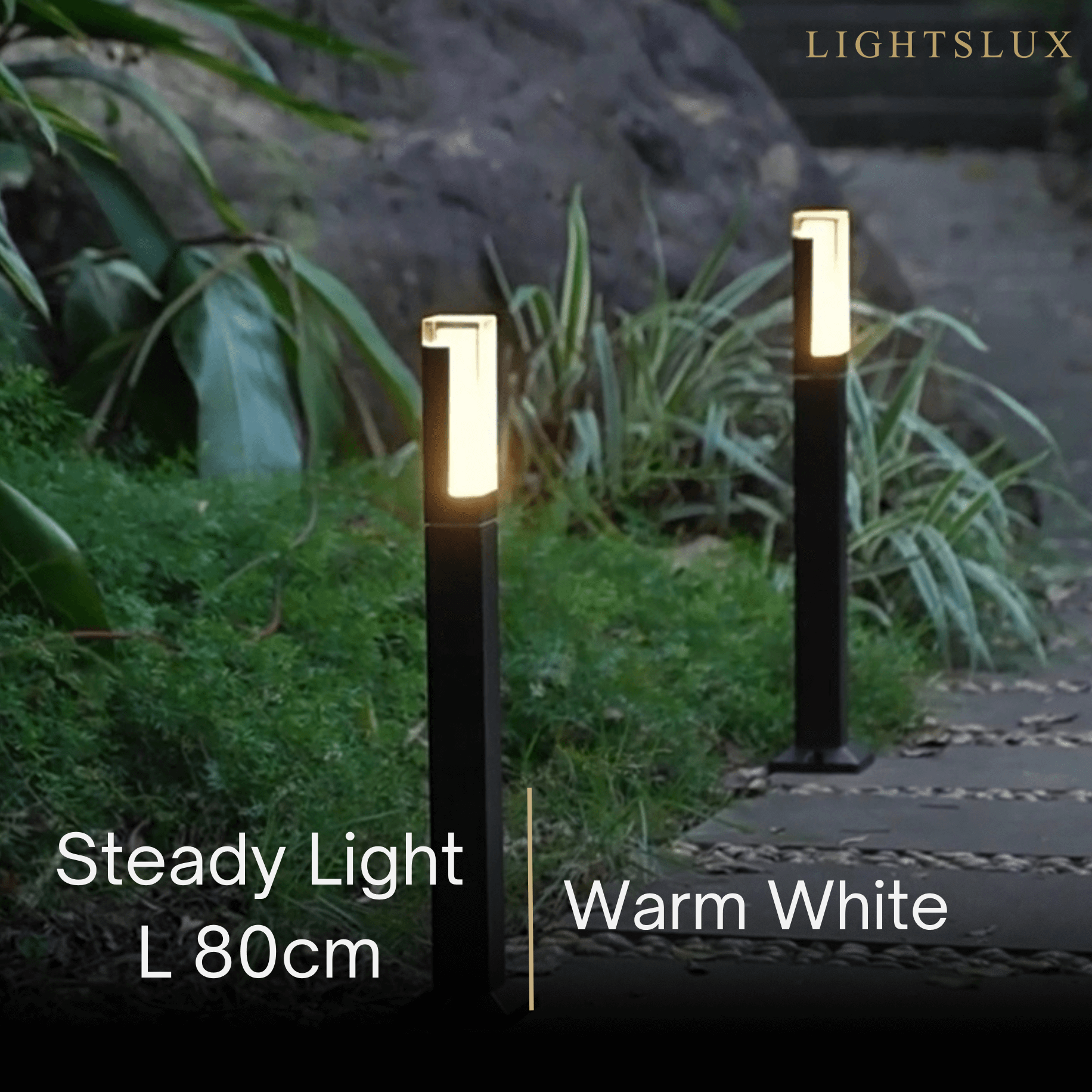 Arcato Modern Black LED Path Light – Outdoor Metal Sensor Lamp for Garden/Terrace