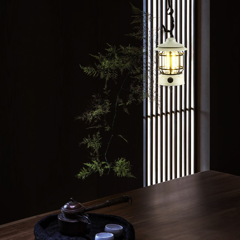 Vintage Outdoor Pathway Lights - White Acrylic Resin Lantern for Terrace