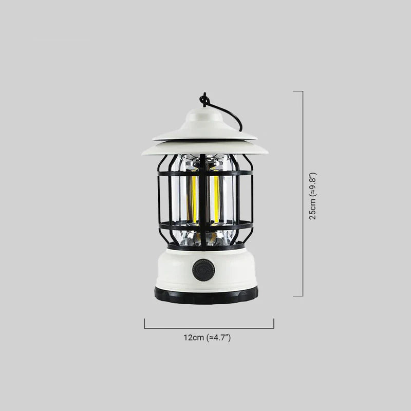 Vintage Outdoor Pathway Lights - Black/White Acrylic Resin