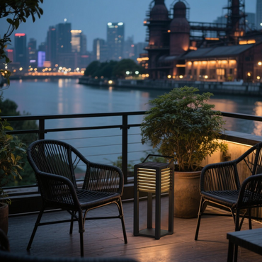 Modern Solar Outdoor Floor Lamp