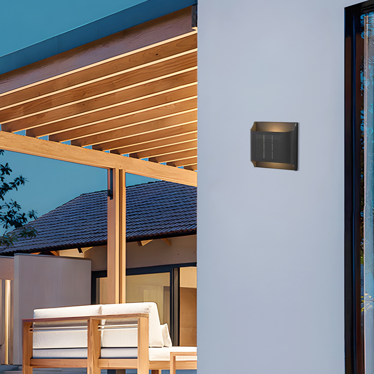 Modern Solar Sensor Wall Lamp