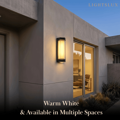 Arcato Nordic Outdoor Wall Lamp – White/Black Acrylic Light for Courtyard/Patio