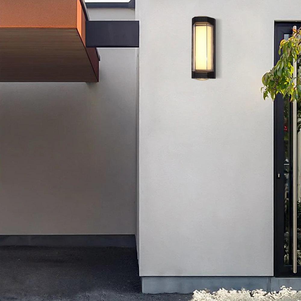 Modern Black Outdoor Wall Sconce Courtyard