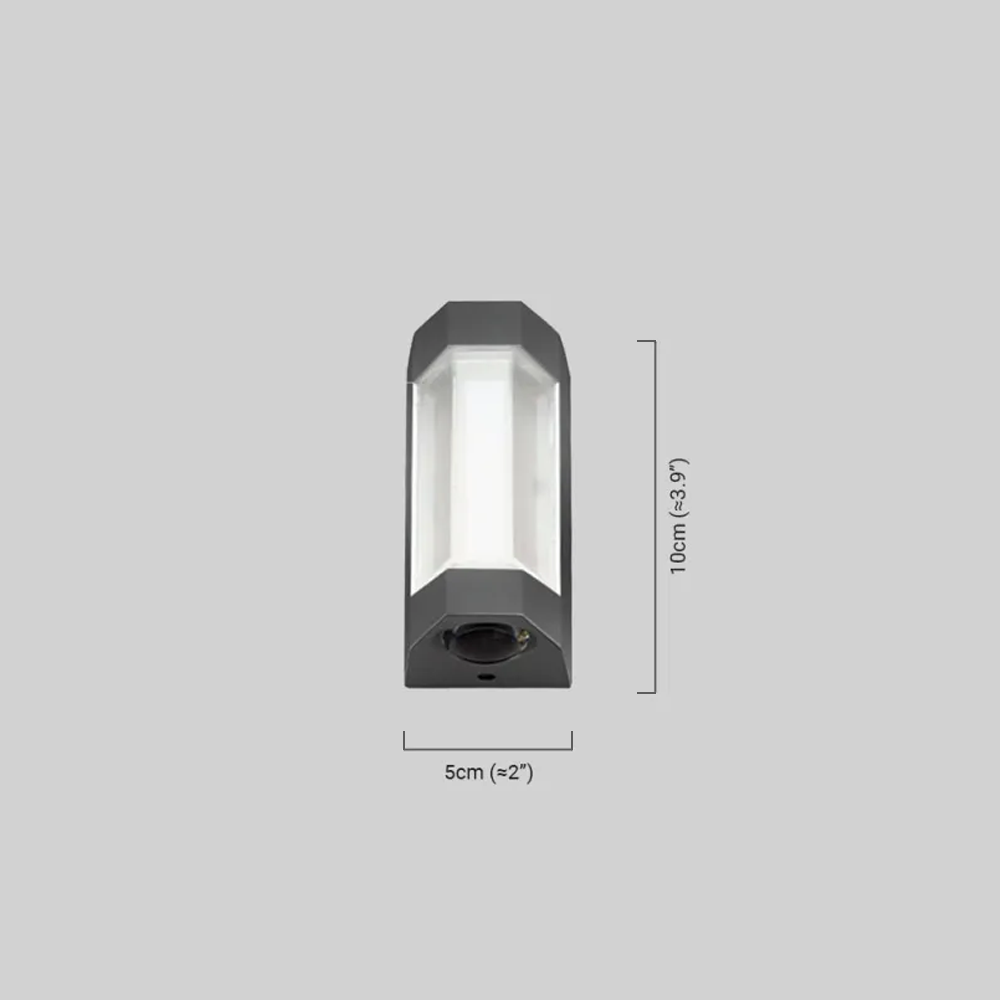Modern Minimalist Outdoor Wall Sconce Dimension