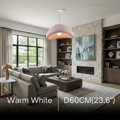 Art Deco Pink Pendant Light