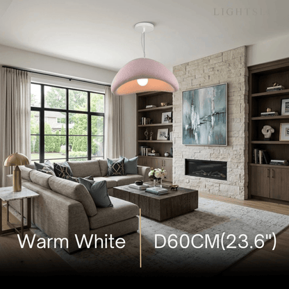 Art Deco Pink Pendant Light