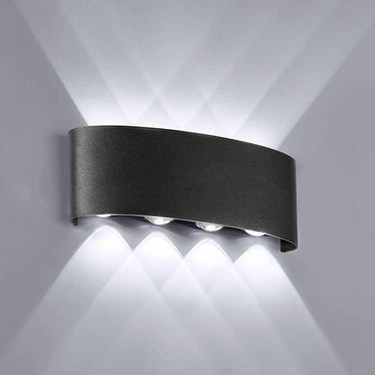 Modern Outdoor Wall Lamp - Black/White Metal Design for Corridor