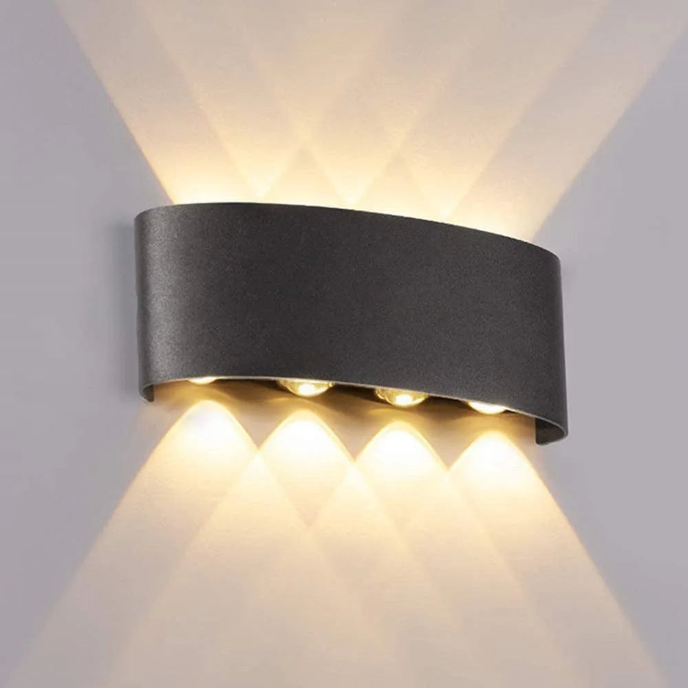 Modern Outdoor Wall Lamp - Black Metal Design for Corridor & Garden