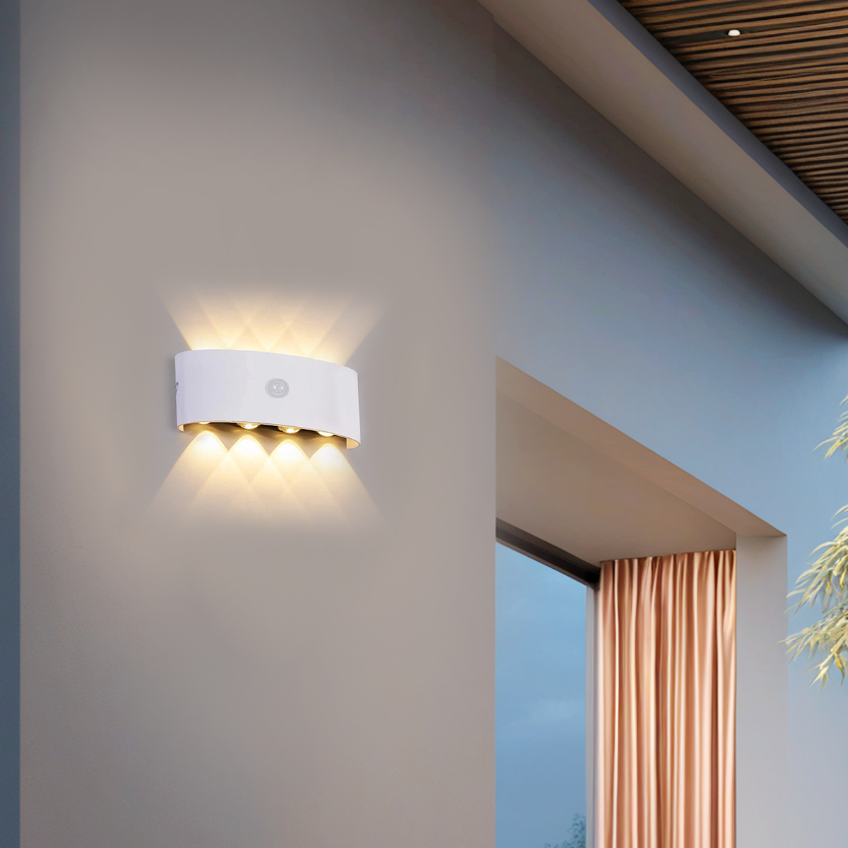 Modern Outdoor Wall Lamp - Black Metal Design