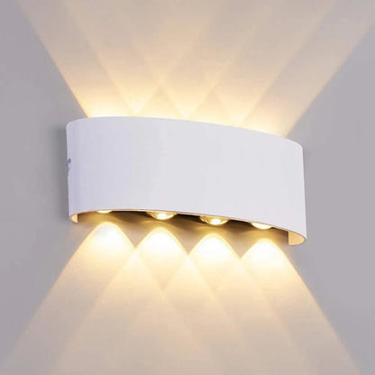 Modern Outdoor Wall Lamp - White Metal Design 
