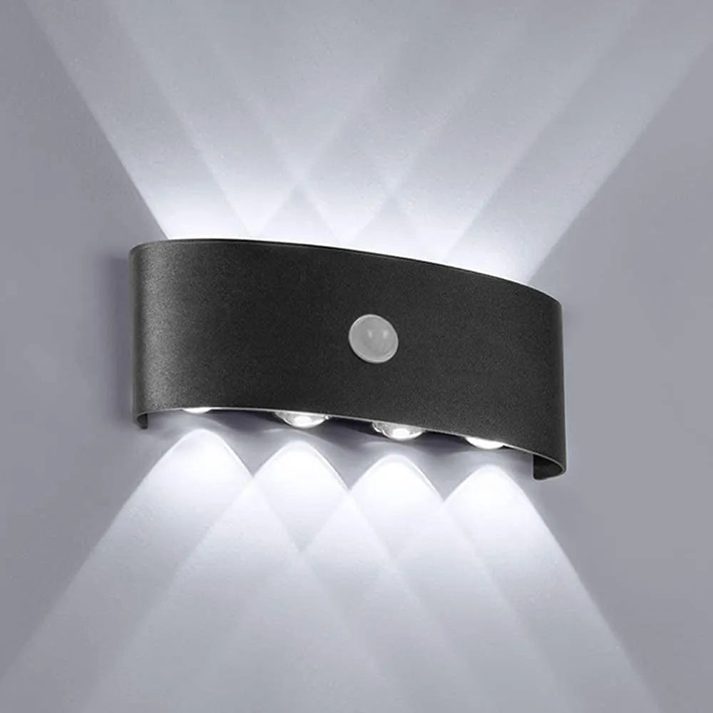 Modern Outdoor Wall Lamp - Black Metal Design for Corridor & Garden