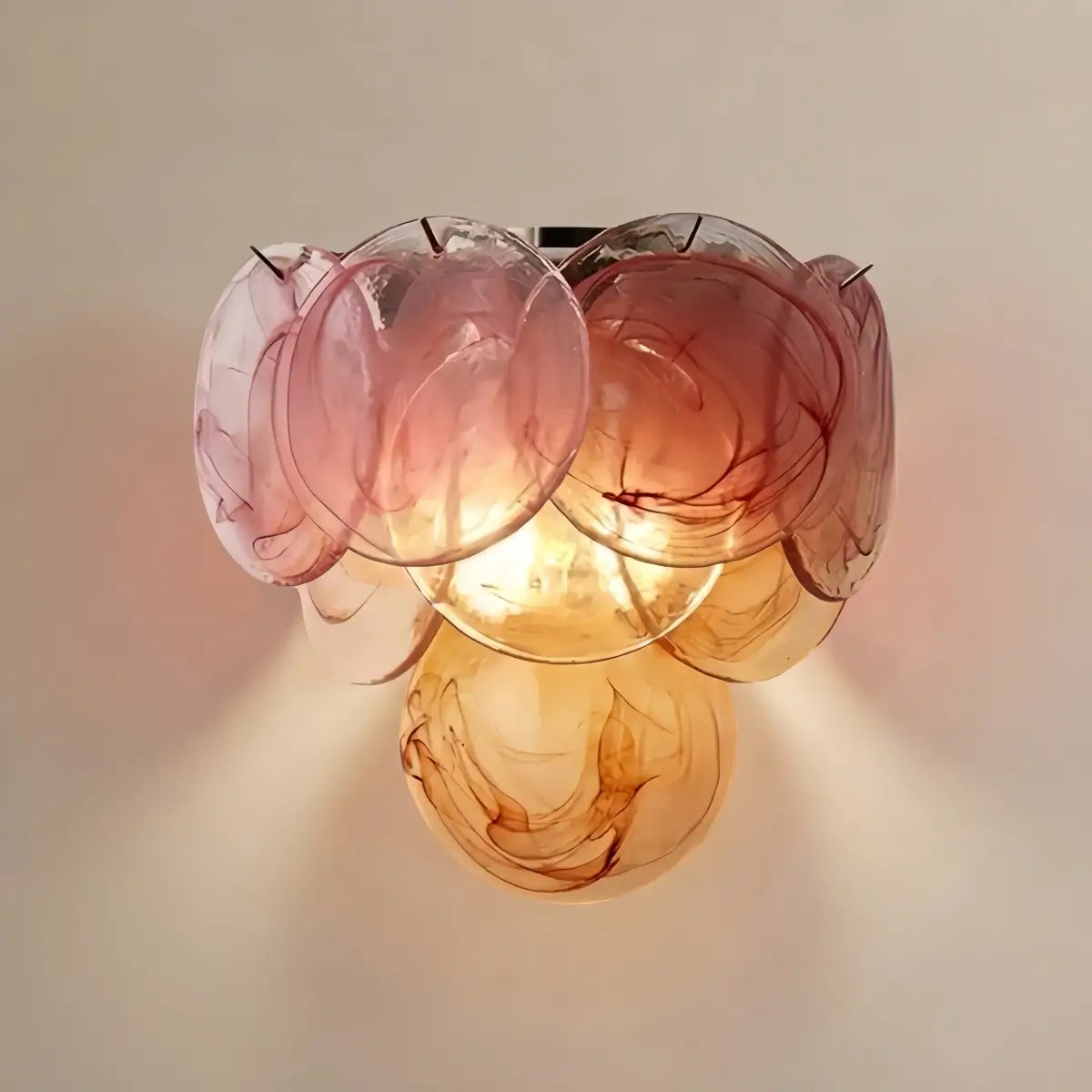 Vetro__Glass_Wall_Lamp_--_Iron_Body_Red_Finish_for_Living_Room