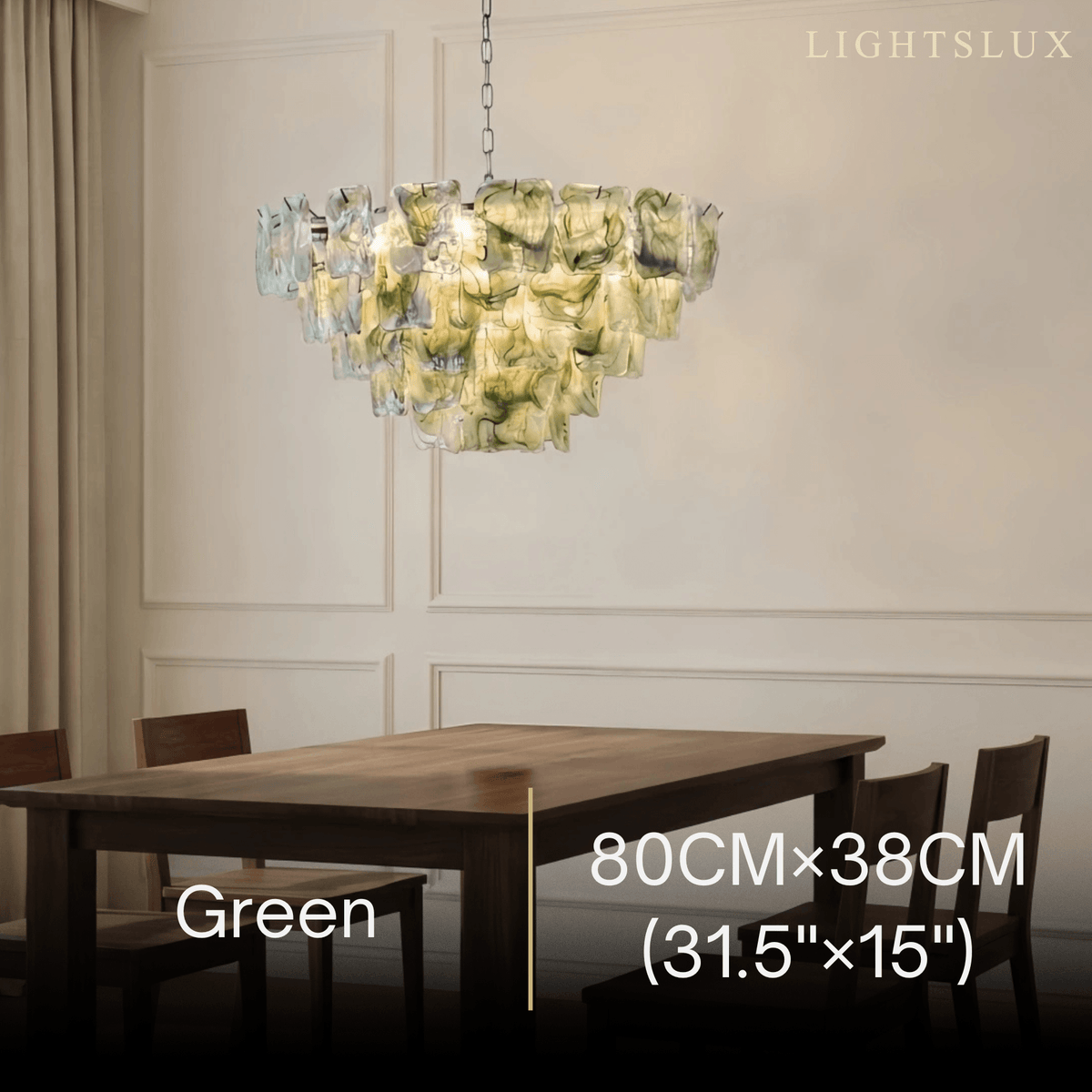 Excelis Luxury Branch-Style Tiered Chandelier— Metal & Glass Multicolor for Dining Room