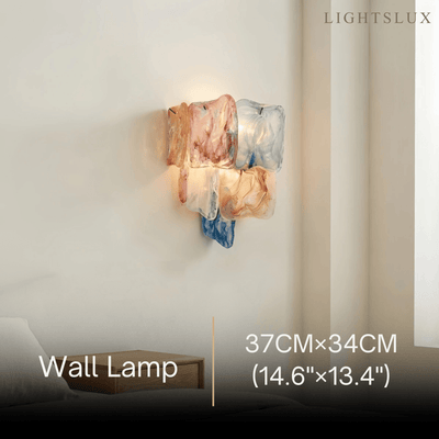 ART004Excelis Luxury Branch-Style Tiered Chandelier— Metal & Glass Multicolor for Bedroom