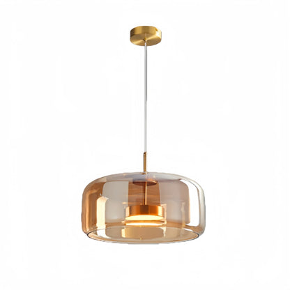Vetro Modern Pendant Light – Glass in Amber/Smoked for Kitchen/Dining Room