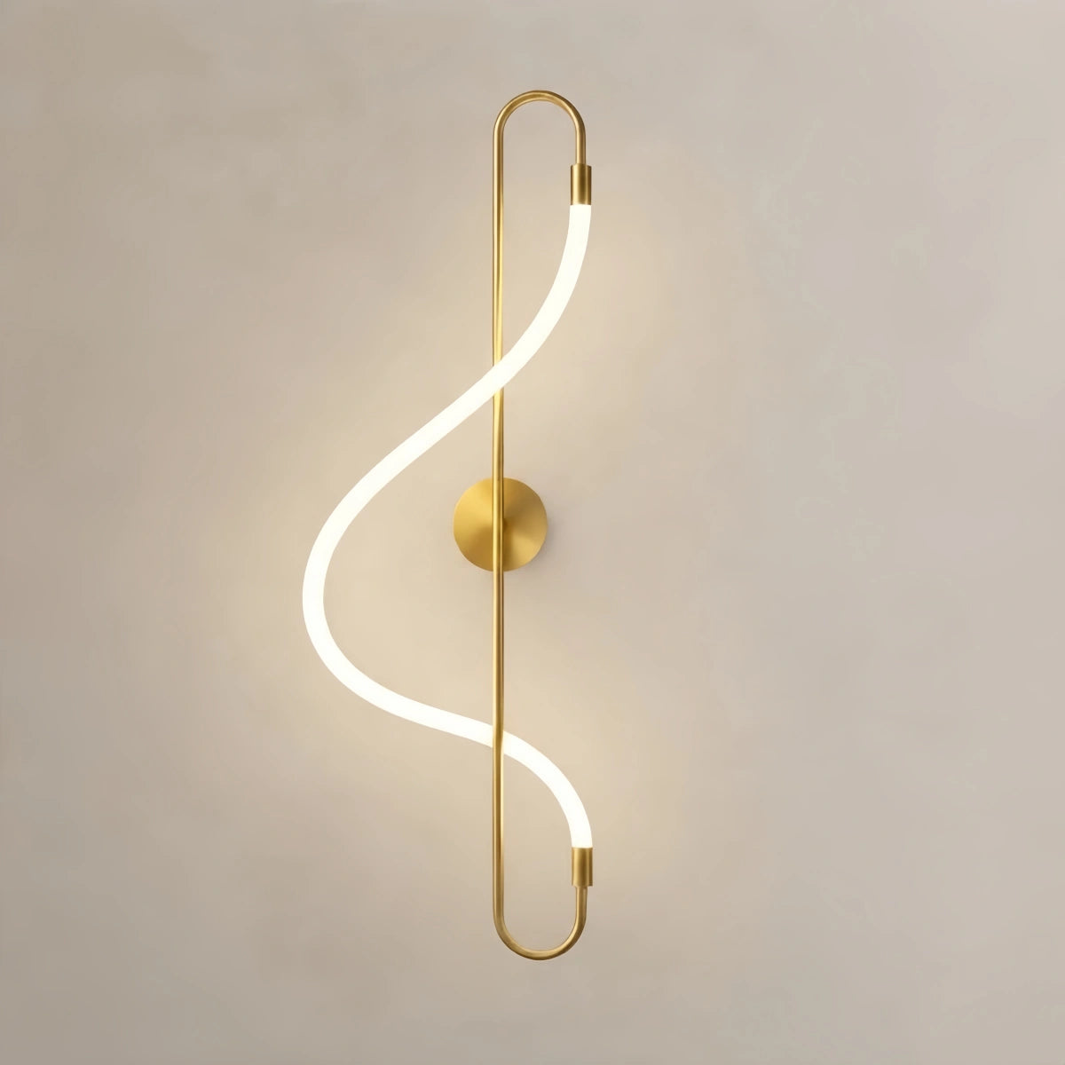 Arcato Artistic Musical Note Wall Lamp – Gold/Black Metal for Living Room / Bedroom