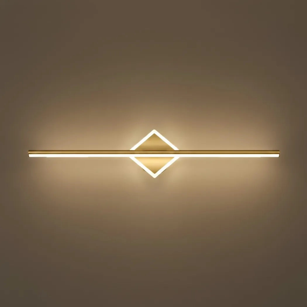 Arcato Minimalist Linear Vanity Light Black/Gold Metal for Bathroom/Bedroom