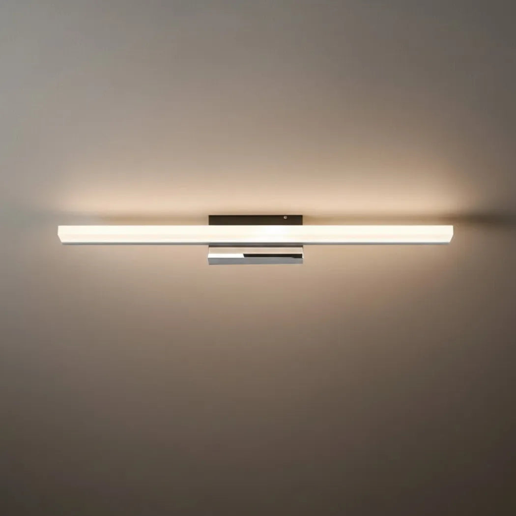 Arcato Minimalist Linear Vanity Wall Lamp – IP44 Metal in Black/Chrome Bathroom