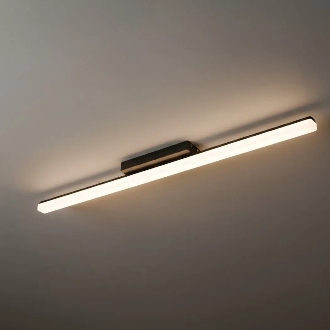 Arcato Minimalist Linear Vanity Wall Lamp – IP44 Metal in Black/Chrome Bathroom