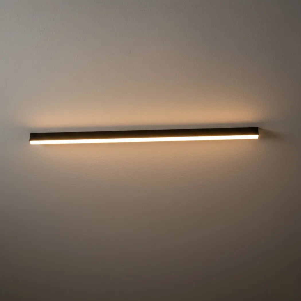 Arcato Minimalist Rectangular Vanity Light Black Metal/Acrylic for Bathroom/Bedroom