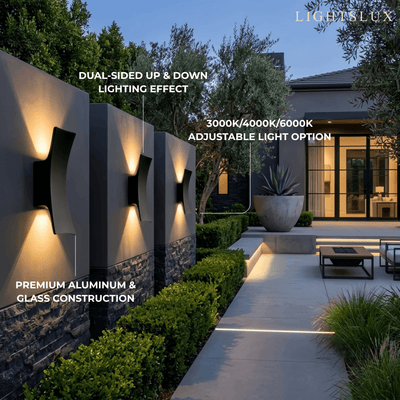 Arcato Wall Lamp--Aluminum Glass for Outdoor Courtyard