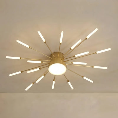 Nebula Modern Firework Ceiling Light –  Gold/Black for Bedroom Dining Room Living Room