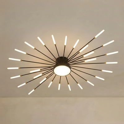 Nebula Modern Firework Ceiling Light –  Gold/Black for Bedroom Dining Room Living Room