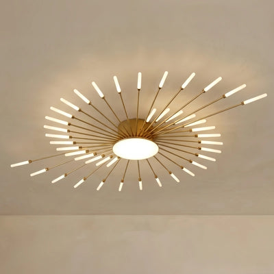 Nebula Modern Firework Ceiling Light –  Gold/Black for Bedroom Dining Room Living Room