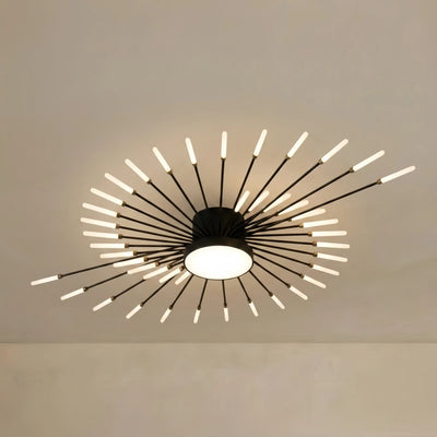Nebula Modern Firework Ceiling Light –  Gold/Black for Bedroom Dining Room Living Room
