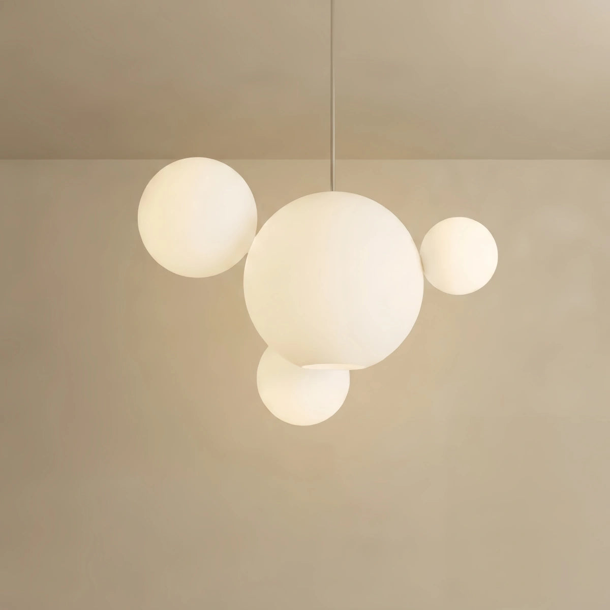 Vetro Modern Bubble Glass Pendant Light – Clear or Milky White for Dining Room