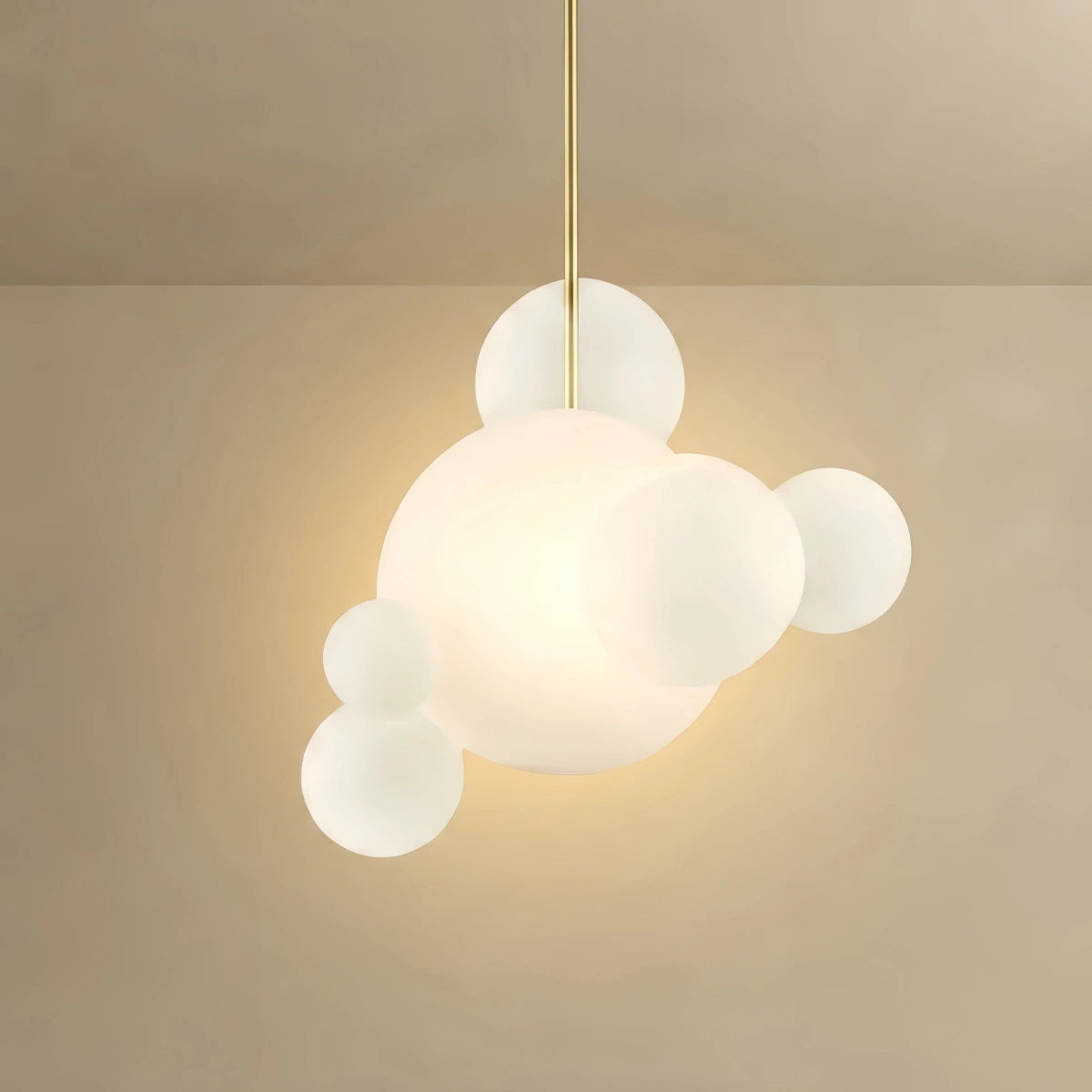 Vetro Modern Bubble Glass Pendant Light – Clear or Milky White for Dining Room