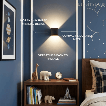 Morandia Modern Square Metal Wall Lamp - 6 Colors