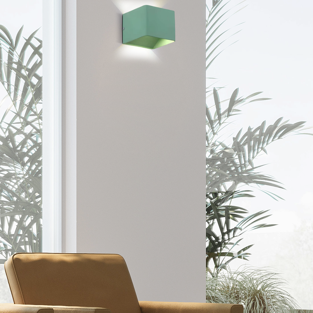 Morandia Moderne quadratische Metall-Wandleuchte – 6 Farben fürs Schlafzimmer