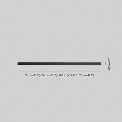 Minimalist Black Linear Ceiling Light  Dimension