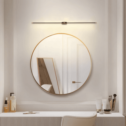 Minimalist Linear Black Wall Lamp for Vanity