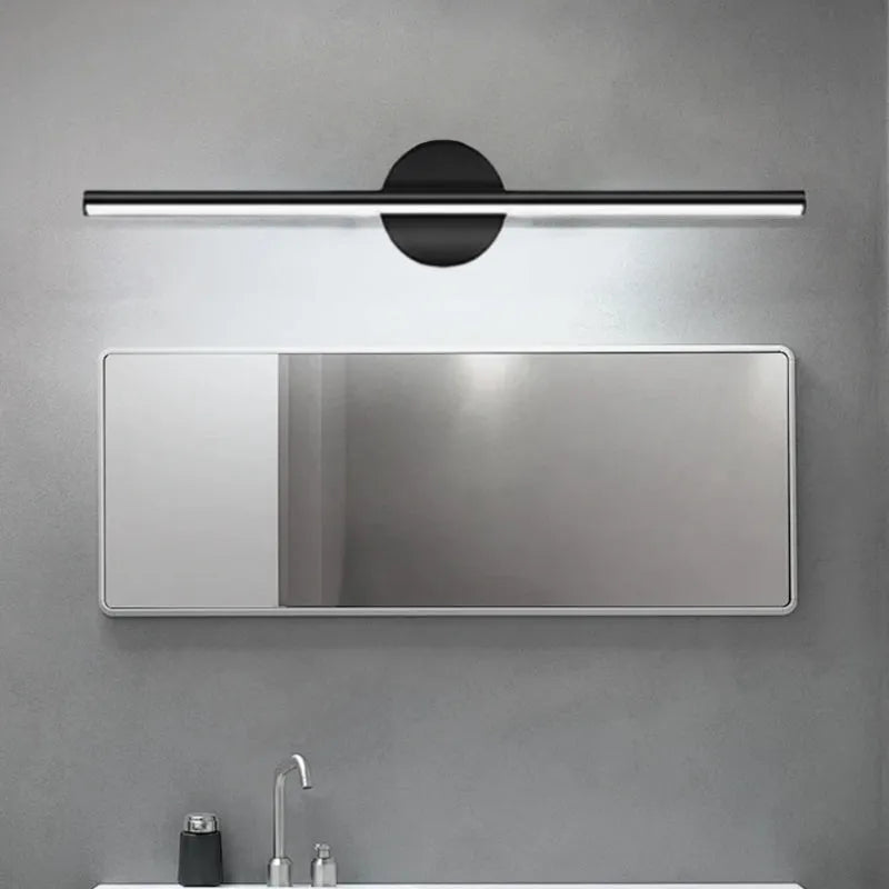 Arcato Minimalistische lineare Waschtischleuchte – Schwarz/Goldenes Metall für Badezimmer/Schlafzimmer