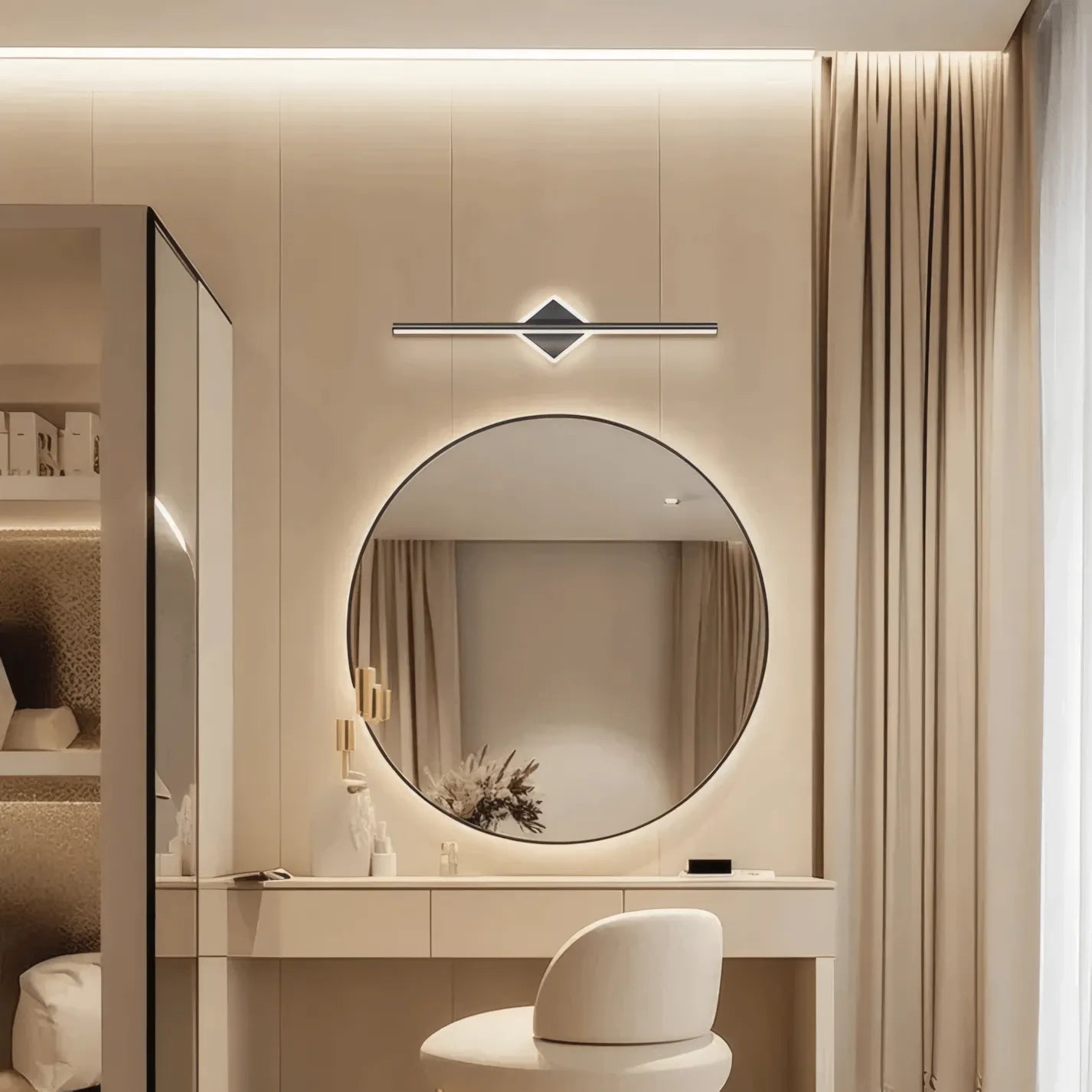 Vanity Light – Black/Gold Metal for Bathroom/Bedroom