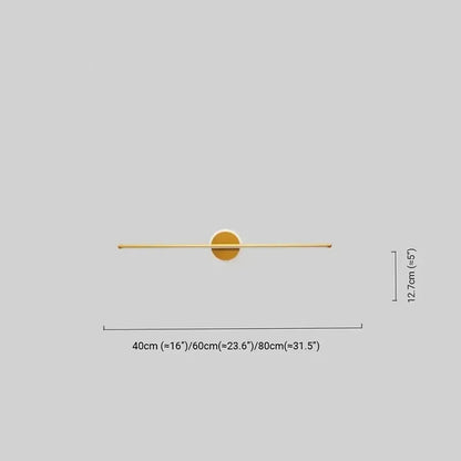 Minimalist Linear Vanity Light – Black/Gold Metal for Bathroom/Bedroom