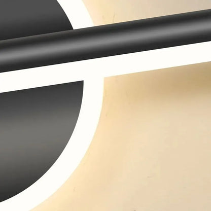 Minimalist Linear Vanity Light – Black/Gold Metal for Bathroom/Bedroom