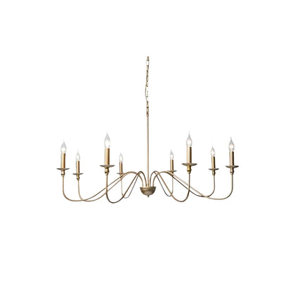 Excelis Royal Candle Chandelier - Black/Gold Metal for Bedroom