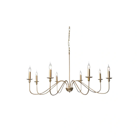 Excelis Royal Candle Chandelier - Black/Gold Metal for Bedroom