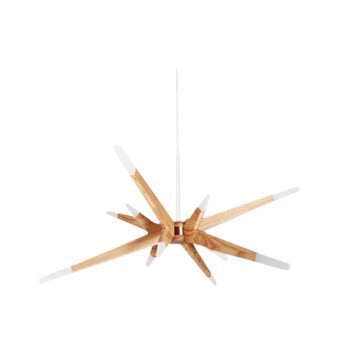 Wood Pendant Light - Natural Organic Living Room