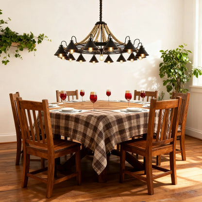  Industrial Ring Chandelier