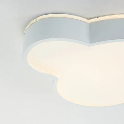 Modern White Flush Mount Ceiling Light - Cloud Design