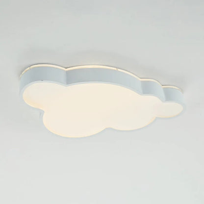 Modern White Flush Mount Ceiling Light - Cloud Design